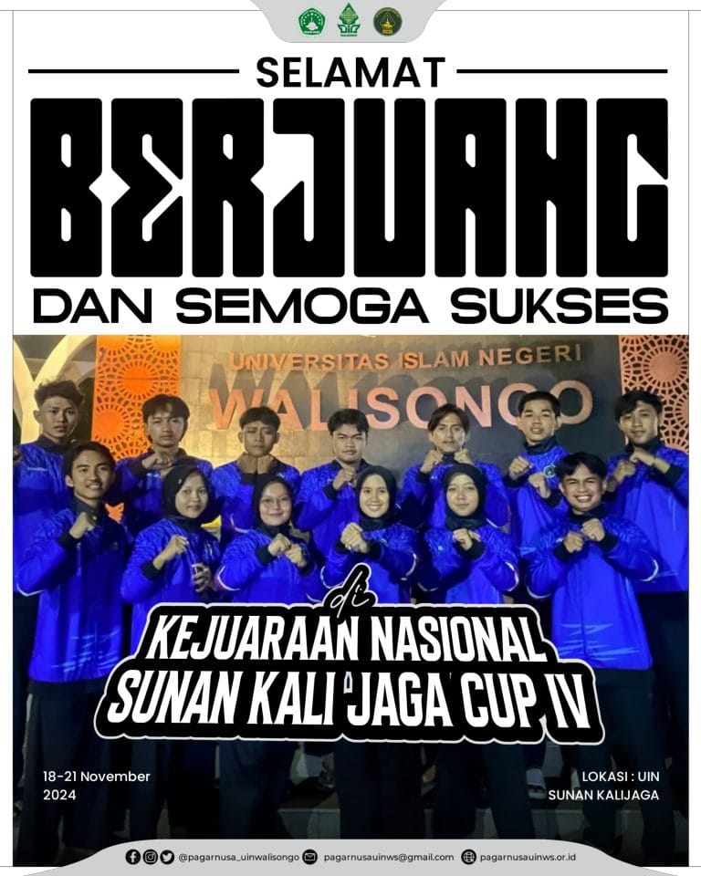 Poster selamat berjuang untuk kejuaraan nasional sunan Kalijaga cup IV. Doc. Kominfo.